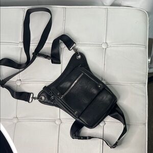 Bikers Black  Crossbody Sling Bag for Men